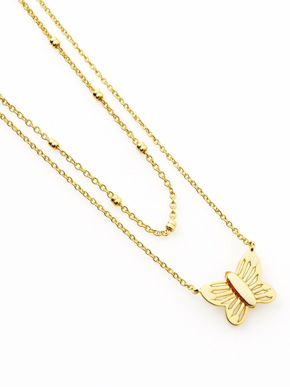 Kendra Scott Butterfly Multi-Strand Necklace in Coral Catseye - Picture 6 of 8